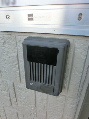 Security. Crime prevention TV Intercom with apartment