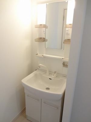 Washroom. Wash basin with easy to shampoo dresser also get dressed.