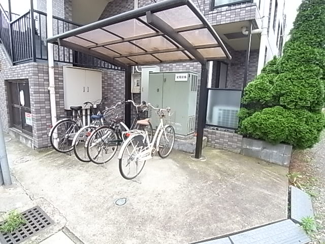 Other common areas. Bicycle parking is covered