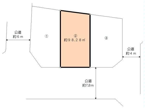 Compartment figure. Land price 28,200,000 yen, Land area 98.28 sq m