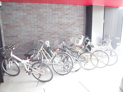 Other common areas. Bicycle shelter with a roof