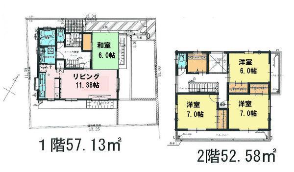 Floor plan. 25 million yen, 4LDK+S, Land area 148.77 sq m , Building area 109.71 sq m