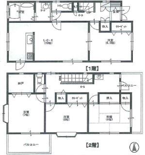Floor plan. 23.5 million yen, 4LDK + S (storeroom), Land area 144 sq m , Building area 110.96 sq m 4SLDK Floor plan