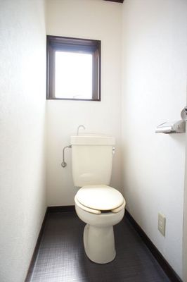 Toilet. If there is a window is bright toilet.