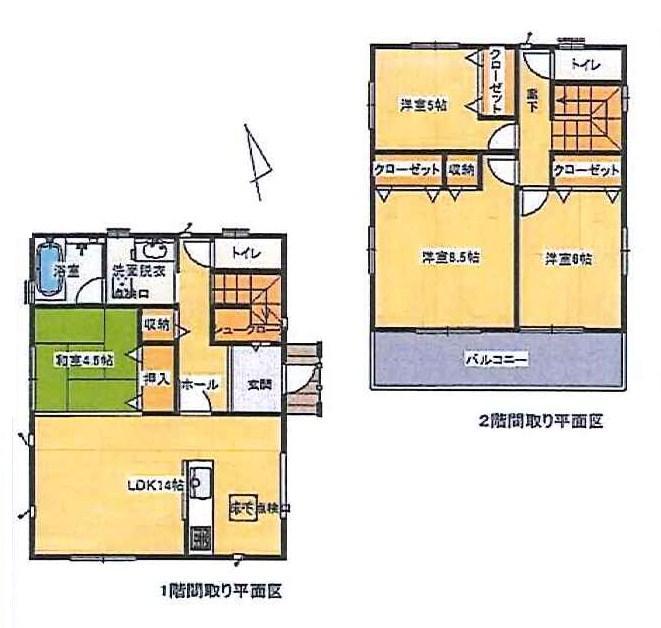 Floor plan. 19,800,000 yen, 4LDK, Land area 145.08 sq m , Building area 98.54 sq m