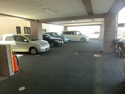 Parking lot. The first floor has become a parking lot