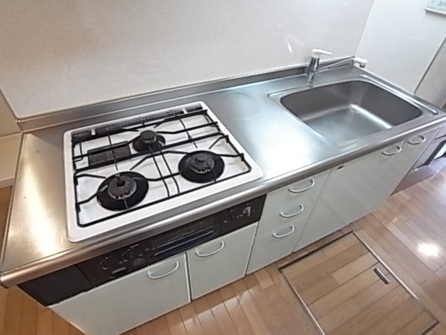 Kitchen. 3-burner stove in the kitchen