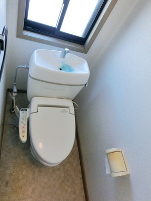 Toilet. Toilet with warm water washing toilet seat