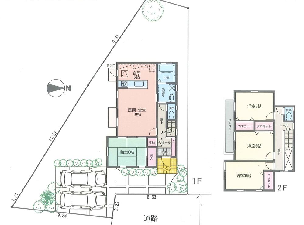 Floor plan. 18,800,000 yen, 4LDK, Land area 189 sq m , Building area 98.55 sq m