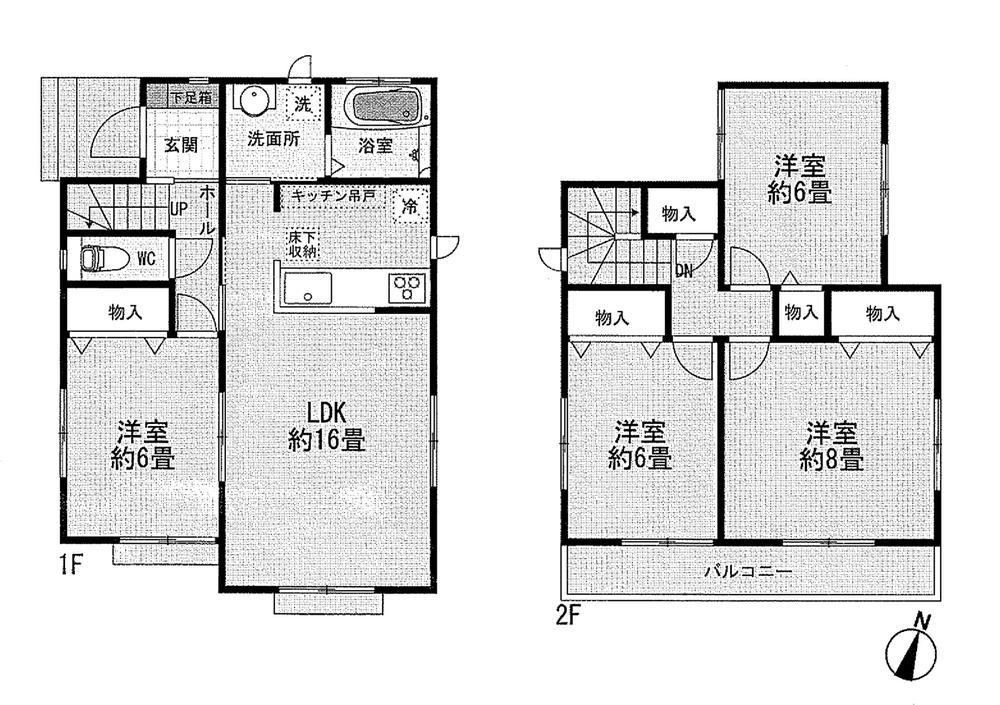 Floor plan. 27,800,000 yen, 4LDK, Land area 101.54 sq m , Building area 96.87 sq m