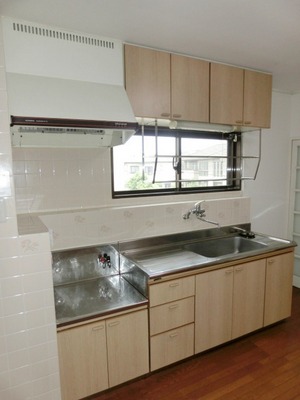 Kitchen. Two-burner gas stove can be installed