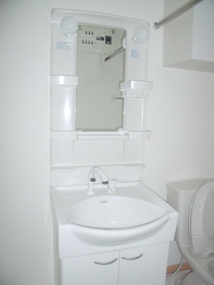 Washroom. Shampoo is a dresser with separate wash basin