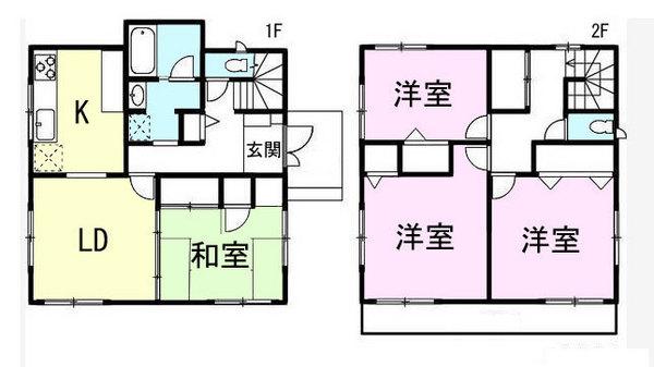 Floor plan. 13.5 million yen, 4LDK, Land area 146.11 sq m , Building area 112.64 sq m
