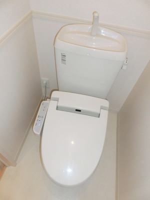 Toilet. Toilet with warm water washing toilet seat