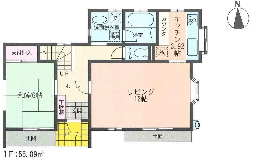 Floor plan. 21 million yen, 4LDK, Land area 131.04 sq m , Building area 106.4 sq m 1 floor