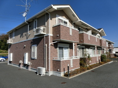 Building appearance. Daito Trust Construction Co., Ltd. is a apartment construction.