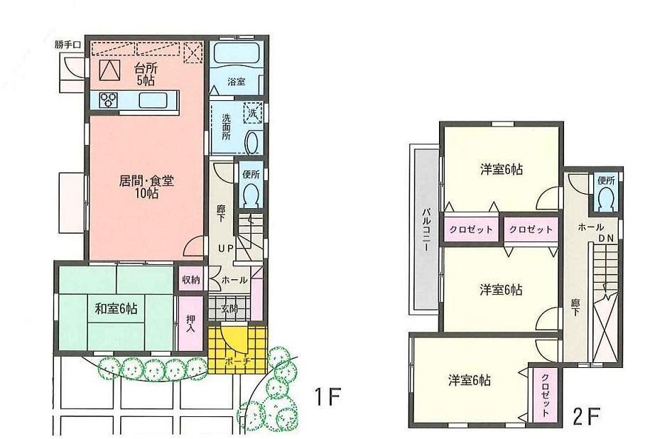 Floor plan. 18,800,000 yen, 4LDK, Land area 189 sq m , Building area 98.55 sq m floor plan all Shitsuminami direction