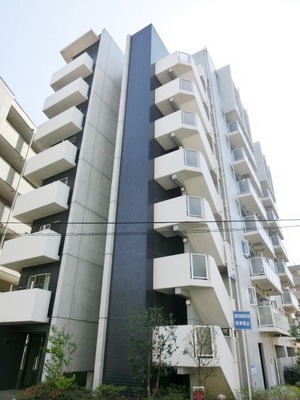 Building appearance. Outer wall tiled apartment