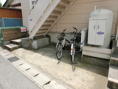 Parking lot. Bicycle-parking space