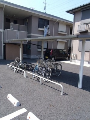 Other common areas. It is covered bicycle storage