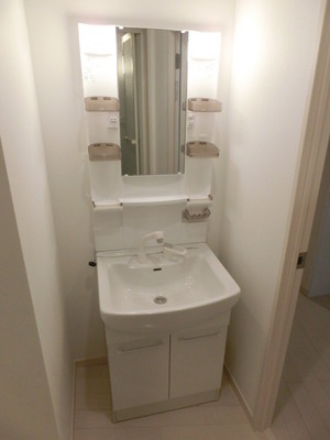 Washroom. Wash basin with shampoo dresser