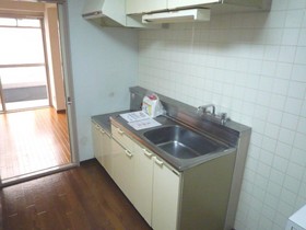 Kitchen. Two-burner gas stove installation Allowed