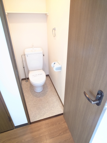 Toilet. Convenience also attached storage shelf in toilet ☆