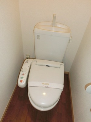 Toilet. Toilet with warm water washing toilet seat