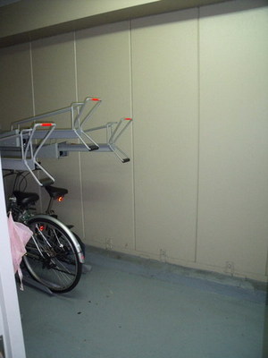 Other common areas. It is a bicycle parking space with roof