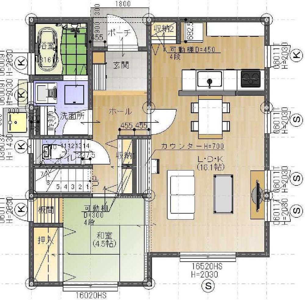 Floor plan. 27,800,000 yen, 4LDK, Land area 123 sq m , Building area 104.33 sq m
