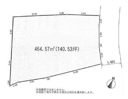 Compartment figure. Land price 72 million yen, Land area 464.57 sq m