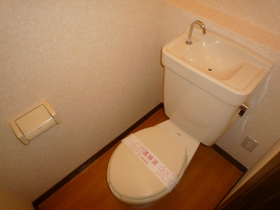 Toilet. It settles down space. 