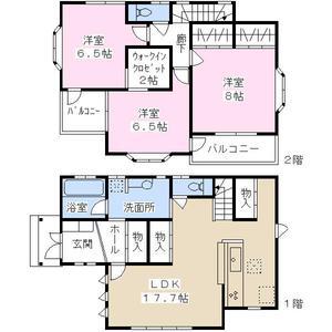 Floor plan. 28.5 million yen, 3LDK, Land area 145.28 sq m , Building area 98.94 sq m