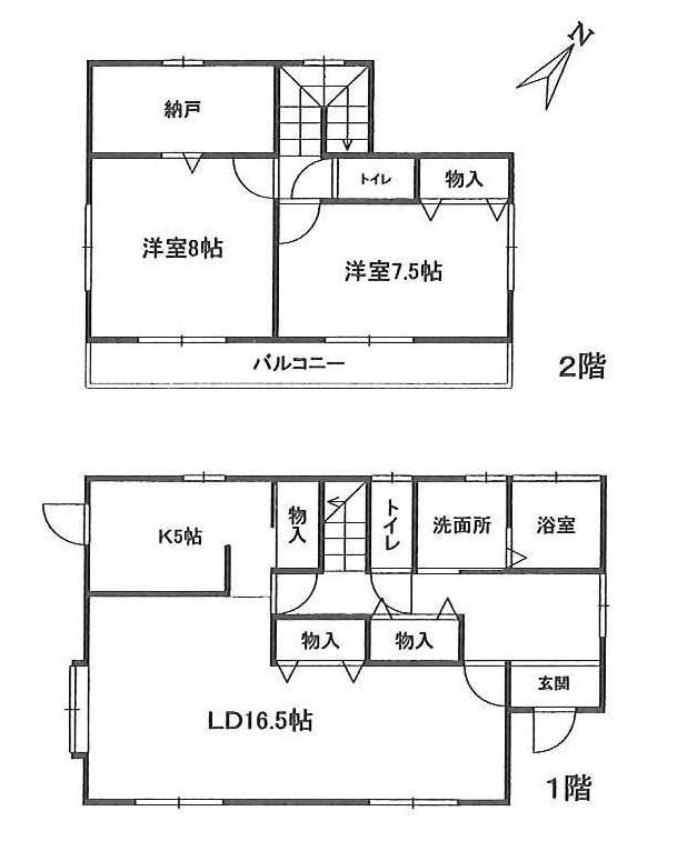 Floor plan. 19,800,000 yen, 2LDK + S (storeroom), Land area 208.8 sq m , Building area 100.19 sq m