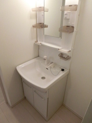 Washroom. Independent wash basin with shampoo dresser