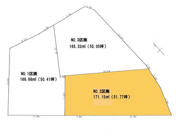 Compartment figure. Land price 10 million yen, Land area 171.15 sq m