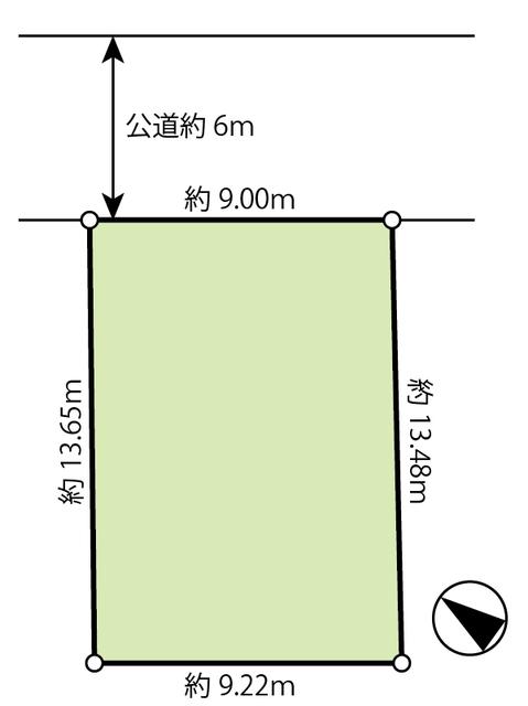 Compartment figure. Land price 6.9 million yen, Vertical easy shaping areas of land area 124.47 sq m plan