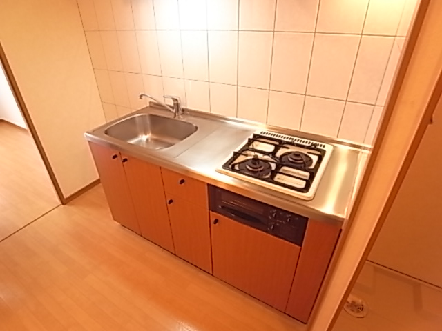 Kitchen. With a two-burner system kitchen grill ☆