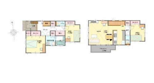 Floor plan. 27,900,000 yen, 3LDK, Land area 100 sq m , Building area 91.5 sq m