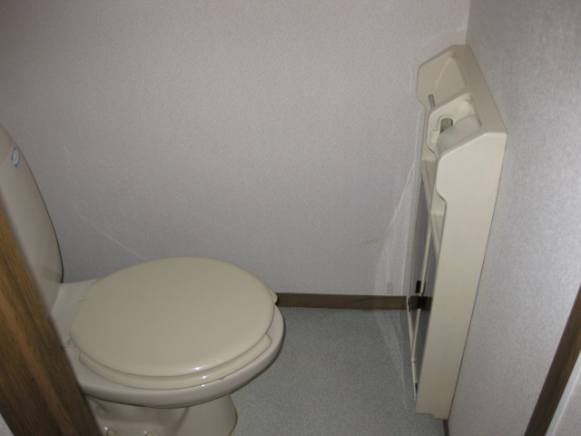 Toilet. Toilet inside is good with storage and easy to use