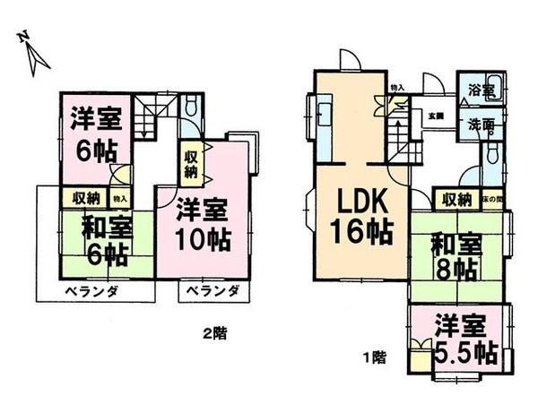 Floor plan. 17.8 million yen, 5LDK, Land area 194.55 sq m , Building area 119.8 sq m