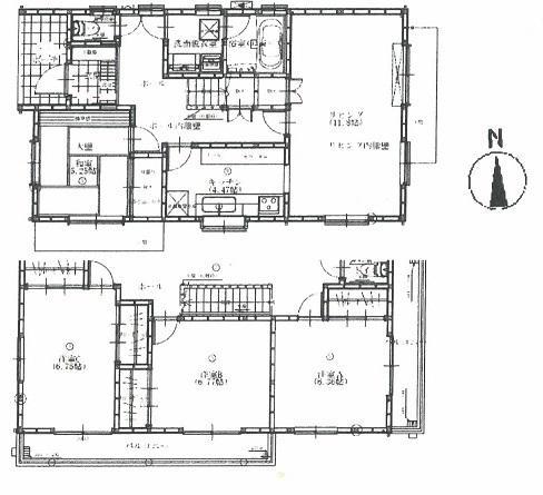 Floor plan. 25 million yen, 4LDK, Land area 225.08 sq m , Building area 111.78 sq m