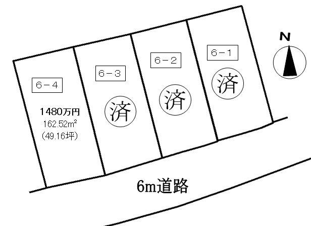 Compartment figure. Land price 13.8 million yen, Land area 162.52 sq m