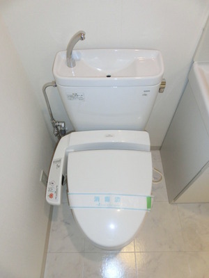 Toilet. With cleaning toilet seat