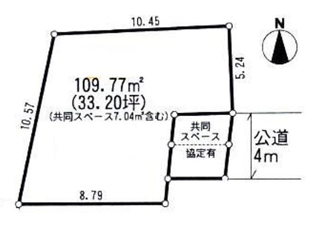 Compartment figure. Land price 9.3 million yen, Land area 109.77 sq m