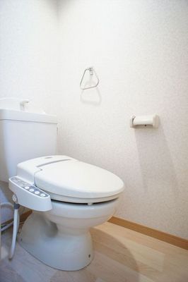 Toilet. The toilet, Washlet is standard equipment