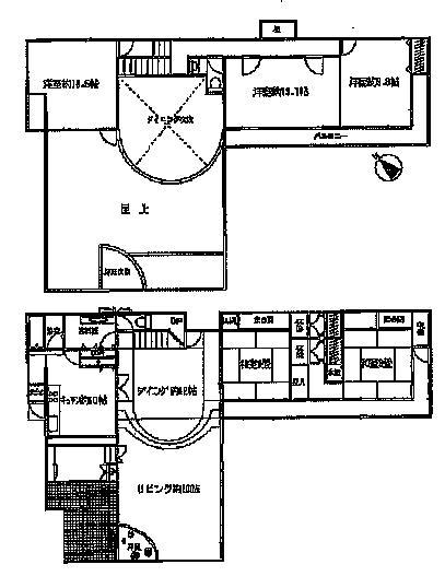 Floor plan. 59,800,000 yen, 5LDK + S (storeroom), Land area 603.41 sq m , Building area 233.59 sq m