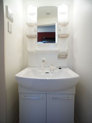 Washroom. Independent wash basin with shampoo dresser! 