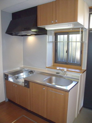 Kitchen. Gas stove is can be installed in the kitchen