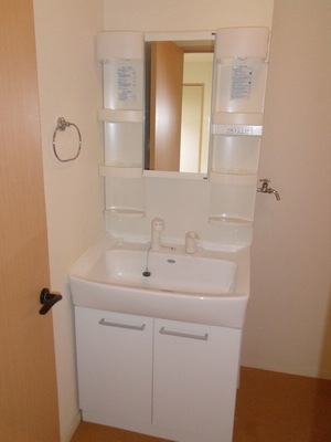 Washroom. Shampoo is a dresser with separate wash basin